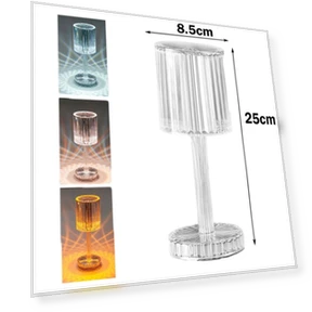 Настольная лампа с кристаллами и бриллиантами, цветной светильник RGB с сенсорным управлением — Ночники, YWZT Decorative lights