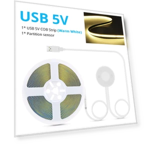 Светодиодная лента COB с регулируемой яркостью USB 5 В — LED ленты, AIMINGTE Light Accessories