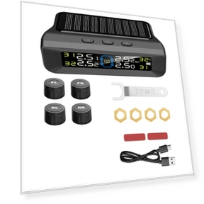 Монитор давления в шинах с солнечной и USB-зарядкой — Датчики давления в шинах, LEEPEE Automotive Parts