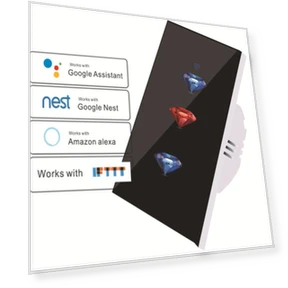 Удаленный сенсорный настенный светильник Wi-Fi с интеллектуальным голосовым управлением (3 канала) — Настенные светильники, CUCU