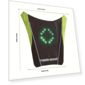 Светодиодный рюкзак для велоспорта с указателями поворота — Фонарики, Mihao