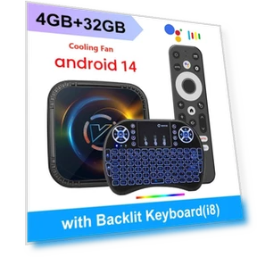 ТВ-приставка Android 14 с охлаждающим вентилятором — Медиаплееры для потокового вещания, VONTAR