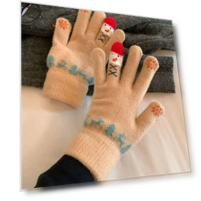 Зимние вязаные перчатки с сенсорным экраном — Перчатки, 16Double8