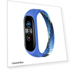 Тканый цветной силиконовый ремешок для браслета Mi Band 7 6 5 4, сменный ремешок для Mi Band 3 M-160mm королевский синий — Ремешки для фитнес-браслетов, Smartwatch Accessories