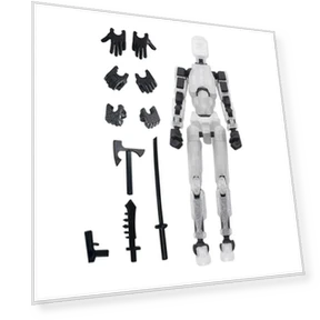 Творческий многосоставной подвижный робот-манекен, напечатанный на 3D-принтере, модель куклы, игрушка прозрачный — Куклы и фигурки, Binchi Keji Travel