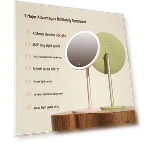 Умное настольное зеркало с LED-подсветкой — Ручные, DOCO LAB