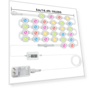 Умные постоянные наружные светодиодные гирлянды для карниза — Гирлянды для дома, Gcvioh
