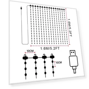 Умные шторы-гирлянды с управлением через приложение — LED ленты, Dyzine Tek