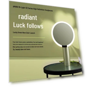 Умное светодиодное настольное зеркало для макияжа — Ручные, AMIRO