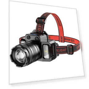 USB-перезаряжаемая налобная лампа с датчиком движения и поворотным зумом — Головные фонари, Yeetian