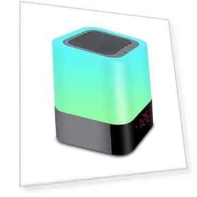Цветной Bluetooth-динамик с ночником и цифровым будильником — Будильники и часы, Daily necessities-V