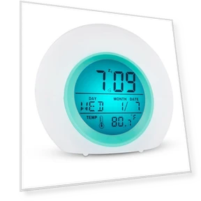 Креативный круглый светодиодный цифровой будильник с сенсорным управлением — Будильники и часы, Daily necessities-V