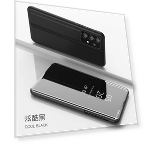 Роскошный кожаный чехол с умным зеркалом и магнитной откидной крышкой — Аксессуары для телефонов, hengbo-Cases