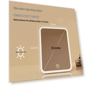 Умное складное зеркало для макияжа с LED-подсветкой — Компактные и дорожные, Meebordi