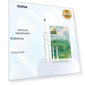 Умная электрическая зубная щетка с ультразвуковой технологией — Сменные насадки для зубных щеток, ROAMAN