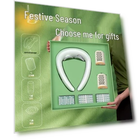 Набор для здоровья с искусственным интеллектом (массажер для шеи и моксотерапия) — Массажеры для спины, Hezheng