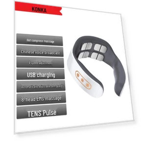 Перезаряжаемый массажер для шеи — Средства для реабилитации и терапии, Konka