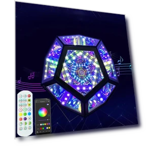 Ночной светильник с RGB LED и 3D кубами — Ночники, Cozy Cottage-Relax