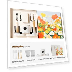 Умная электрическая зубная щетка с ультразвуковой технологией — Вращающиеся, Ebonee