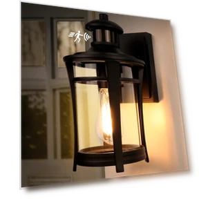 Светильник для входа с датчиком движения, наружное освещение, водонепроницаемый, настенный, для столбов ворот,... — Прожекторы и охранное освещение, Lamomo