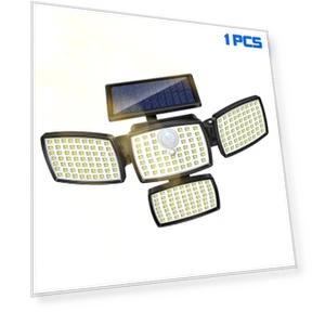 Уличные солнечные светильники с 4 головками и датчиком движения — Прожекторы и охранное освещение, Lntelligent Living Hall