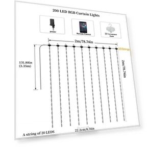 Умные светодиодные шторные гирлянды — Гирлянды для дома, Build My Home