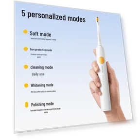 Умная электрическая зубная щётка с ультразвуком — Звуковые зубные щетки, Soocas