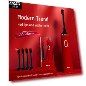 Умная электрическая зубная щетка с ультразвуковой технологией — Сменные насадки для зубных щеток, BAIR