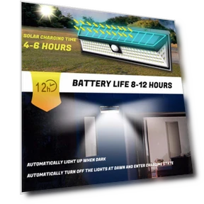 Солнечный светильник для сада с датчиком движения — Аварийные светильники, OFFICE-MALL