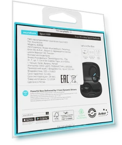 Наушники TWS Soundcore Sport X20, черный — Внутриканальные наушники, Anker