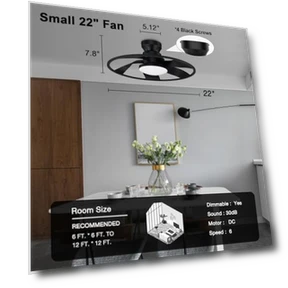 Умный потолочный вентилятор со светом — Потолочные вентиляторы, Hoenofly