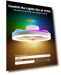 Умный потолочный вентилятор со светодиодной подсветкой — Потолочные вентиляторы, Lumary