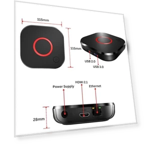 ТВ-приставка для потокового вещания 4K HDR — Проигрыватели HD DVD, Raxxio