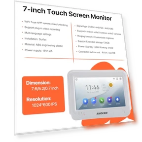 Беспроводная видеодомофонная система с монитором — Домашние системы безопасности, AMOCAM