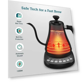 Электрический чайник с гибким носиком и регулировкой температуры — Чайники и чайные машины, Cosori