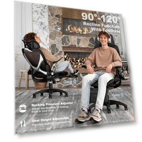 Эргономичное офисное кресло с сеткой и подставкой для ног — Офисные кресла, ELABEST