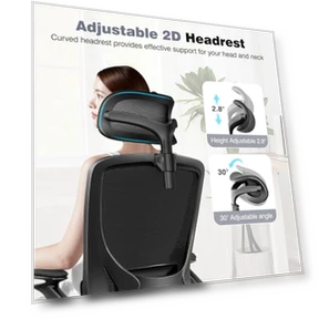 Эргономичное офисное кресло с высокой спинкой и сетчатой спинкой — Офисные кресла, BESTFAIR