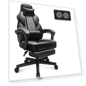 Игровое кресло для взрослых с массажной поясничной поддержкой, подставкой для ног и регулируемой высотой — Кресла для геймеров, Meilocar