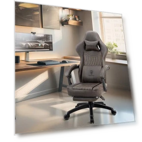 Игровое кресло с подставкой для ног, массажной поясничной поддержкой и пружинным сиденьем — Геймерские кресла, Dowinx