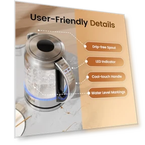 Стеклянный электрический чайник — Чайники и чайные машины, Topzee