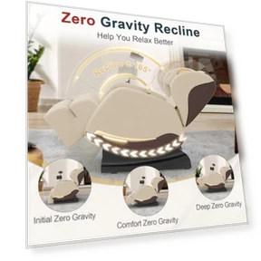 Массажное кресло с нулевой гравитацией, подогревом поясницы и массажем стоп — Профессиональное массажное оборудование, yewglen