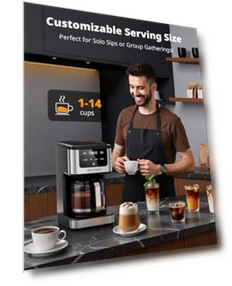 Программируемая капельная кофеварка на 14 чашек — Кофеварки, AIRMSEN