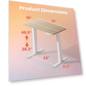 Электрический стол для сидения и стояния с регулируемой высотой — Офисная, HUANUO