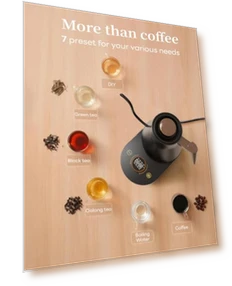 Умный электрический чайник с изогнутым носиком и Wi-Fi управлением — Чайники и чайные машины, IntreLife