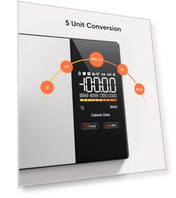 Умные кухонные весы с LED-дисплеем и отслеживанием калорий, жиров, углеводов и белков через приложение — Детские весы, KUAIVO