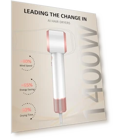 Фен с искусственным интеллектом, высокоскоростной бесщеточный двигатель, плазменная ионная технология, легкий дизайн для... — Фены и аксессуары, Heylike