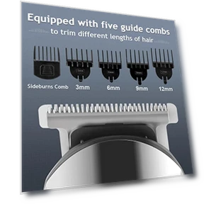 Триммер для бороды, водонепроницаемая электрическая бритва для носа, тела, лица и усов, беспроводной набор для стрижки... — Машинки для стрижки и аксессуары, Ufree
