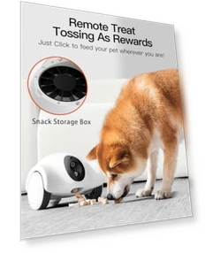 Камера для питомцев с приложением на телефон - 360° обзор, 2.4G Wi-Fi, двусторонняя аудиосвязь, дозатор лакомств, робот... — Камеры и мониторы, GULIGULI