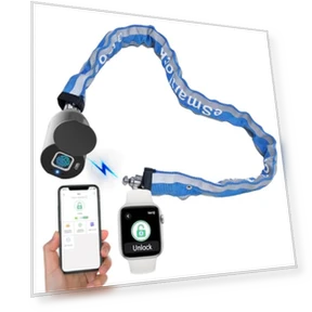 Велосипедный цепной замок с отпечатком пальца — Цепные замки, Dhiedas