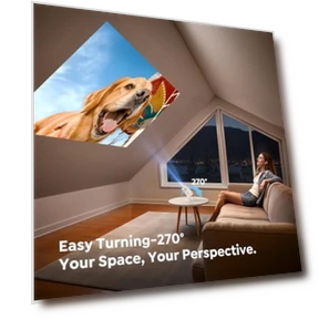 Портативный мини-проектор с Wi-Fi6 и двухсторонним Bluetooth5.4, 4K Smart 1080P для улицы с Android 13 и встроенными... — Проекторы, TOPTRO